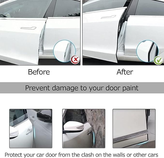 U Shape Edge Trim Rubber Seal Protector Clips Fit Car Door Seal Strip Edge Guard Universal